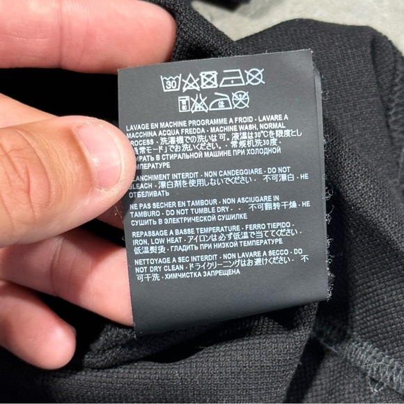 Saint Laurent Polo Shirt Mens Medium Slim Fit Black Italy Designer YSL Paris - Picture 8 of 8